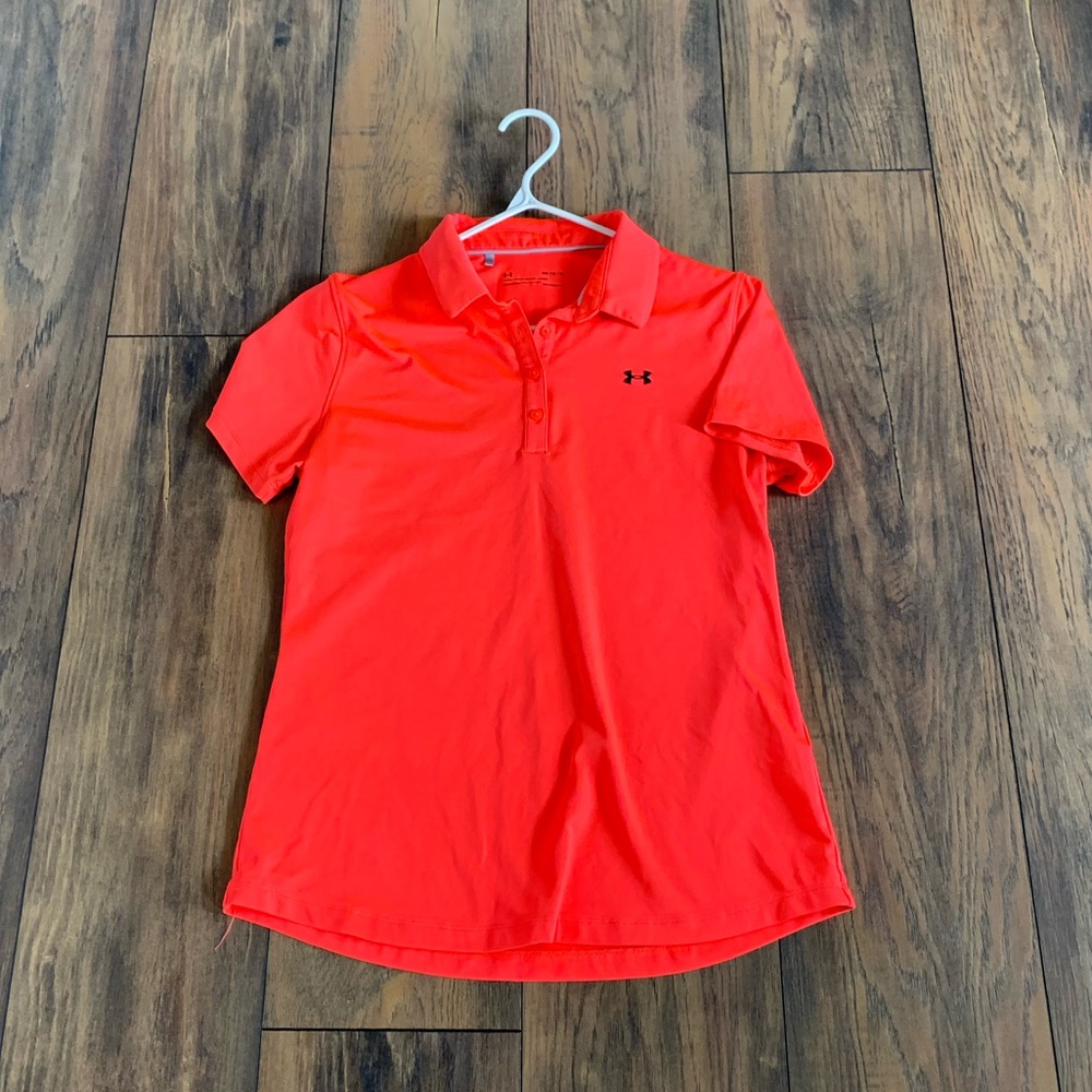 (2/$15) Underarmour Fitted Heatgear Polo Shirt